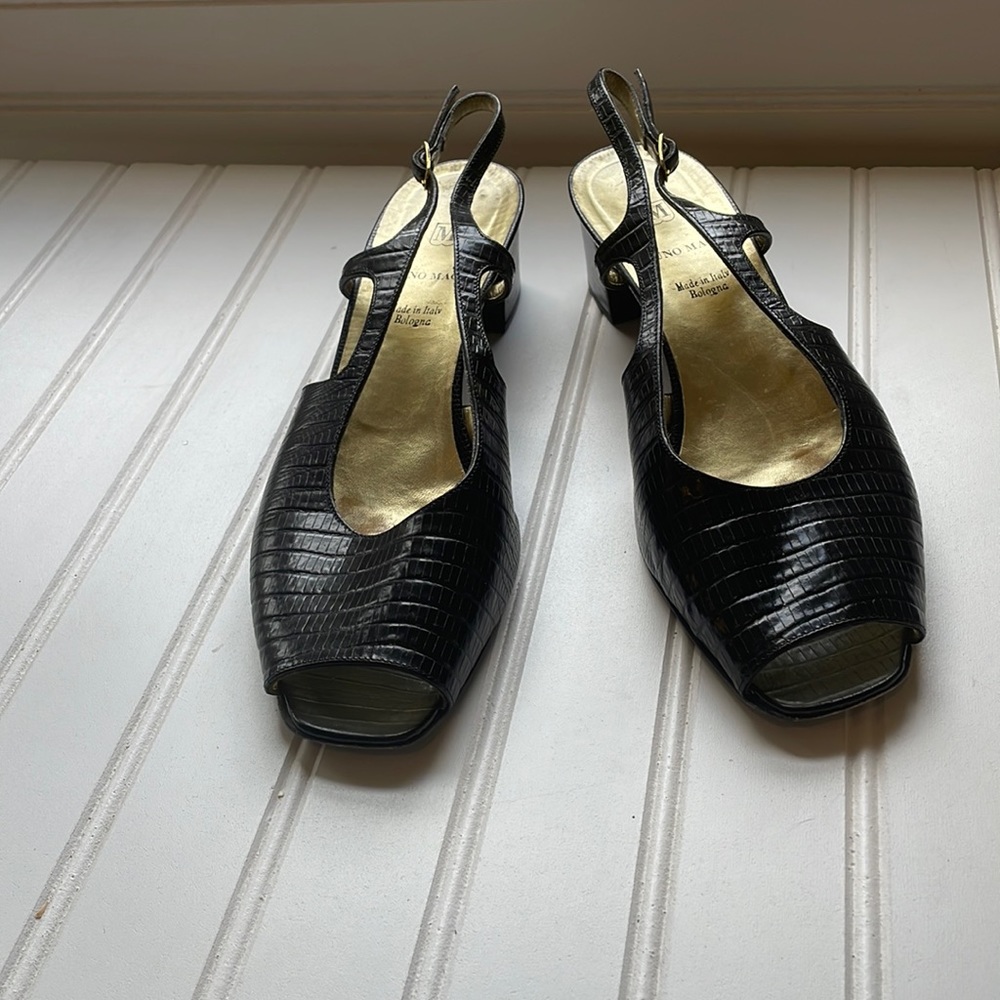 Bruno Magli brown sling backs open toe size 9.5